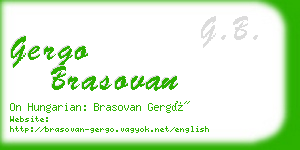 gergo brasovan business card